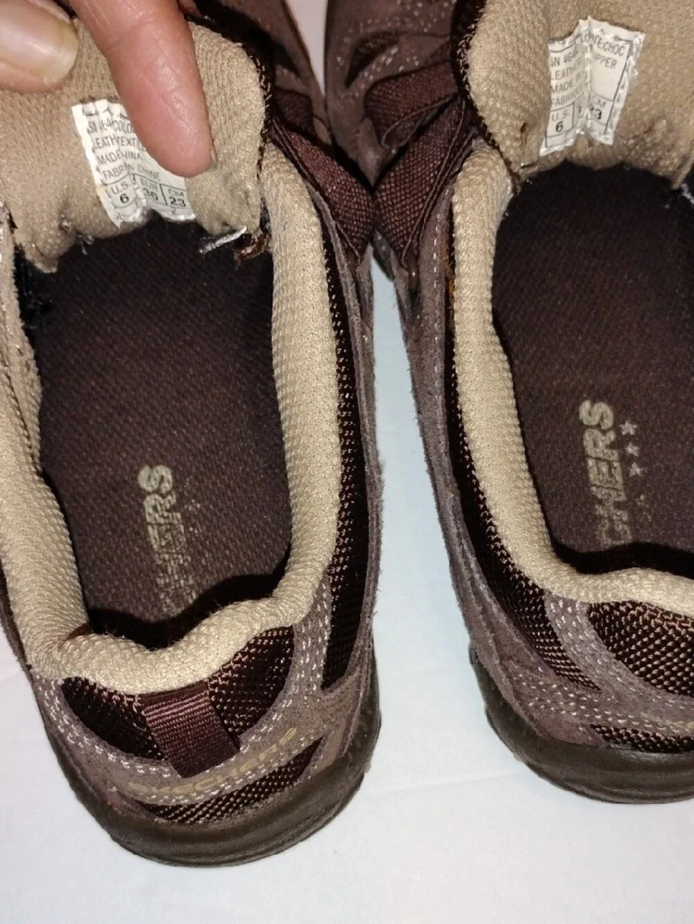 P-036 Skechers Women's Brown and Tan with Intuition Strap